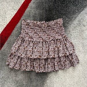The Impeccable Pig Floral Tiered Mini Skirt